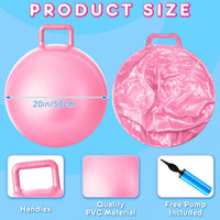 Lewtemi 6 Pcs Hopper Ball with Handle - Light Colors / 20 Inch - image 2