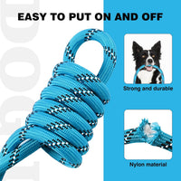 Slip Lead Dog Leash Reflective Training Durable Braided Rope Leashes – Essentials for Dogs - Light Blue / 1PC Large 1/2in x 6ft - image 4