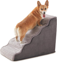Dog Stairs for Small Dogs 15.7'' H, 3-Step High Density Foam – Essentials for Dogs - Grey / 5 / Standard 5 Step-22.5"H