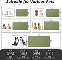 HotLive Dog Food Mat, Absorbent Cat Mat for Food and Water - Green / 34"L x 18"W - image 4