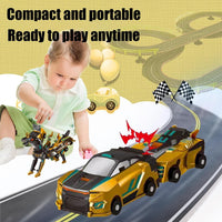 Magnetic Dinosaur Car Toy - Golden Dragon - image 3