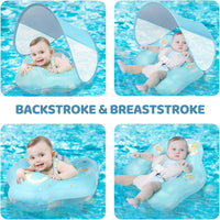 LOOWARTS baby pool float with UPF 50+ sun canopy and safety seat - view 4