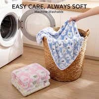 Luciphia 1 Pack 3 Blankets Super Soft Fluffy Premium Cute Cat Pattern - Blue/Pink/Yellow / 30x20 inch (Pack of 3) - image 4