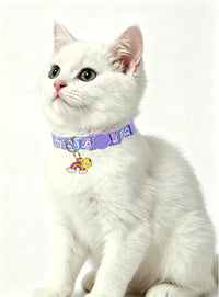 SOLMOONY Cute Cat Collar for Girl Boy - Purple Pink - image 2