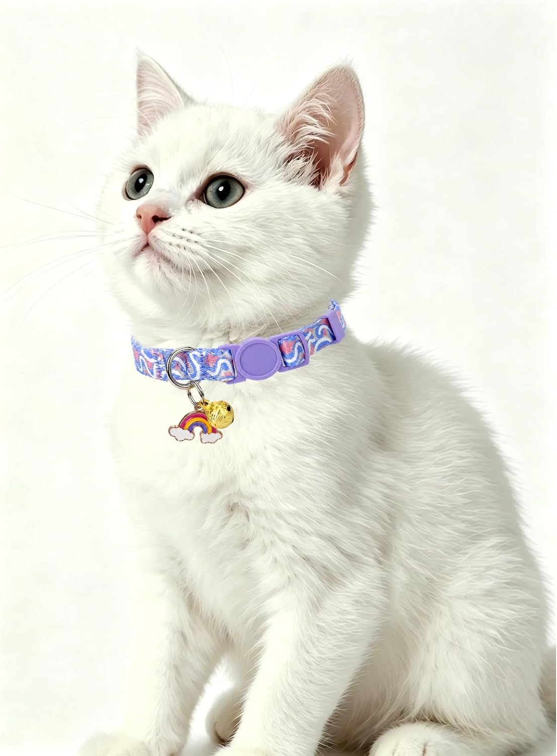 SOLMOONY Cute Cat Collar for Girl Boy - Purple Pink - image 2