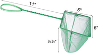 2 Pack Aquarium Fish Net Fine Mesh Quick Catch Tank Skimmer 5 Inch – Essentials for Fish - Green / 6" (2-Pack) - image 2