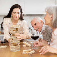 Canuan tumbling tower game, 54 wooden stacking blocks with storage bag - view 3