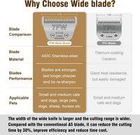 10# Grooming Ceramic Pet Clipper Blades Compatible with Andis & Oster - Silver / 7FW 3.2mm - image 3