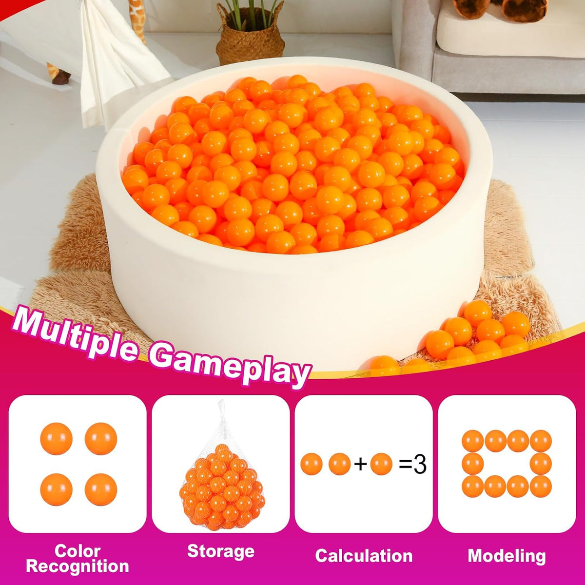 Realhaha 2.76 inch ball pit balls in mixed colors - view 37