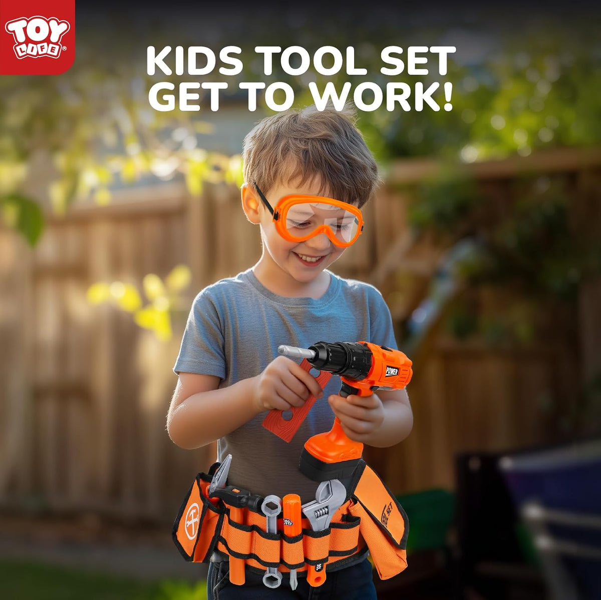 TOY Life Kids Tool Set with Kids Tool Belt & Toy Drill - Toy Drill Kids Tool Set - image 2