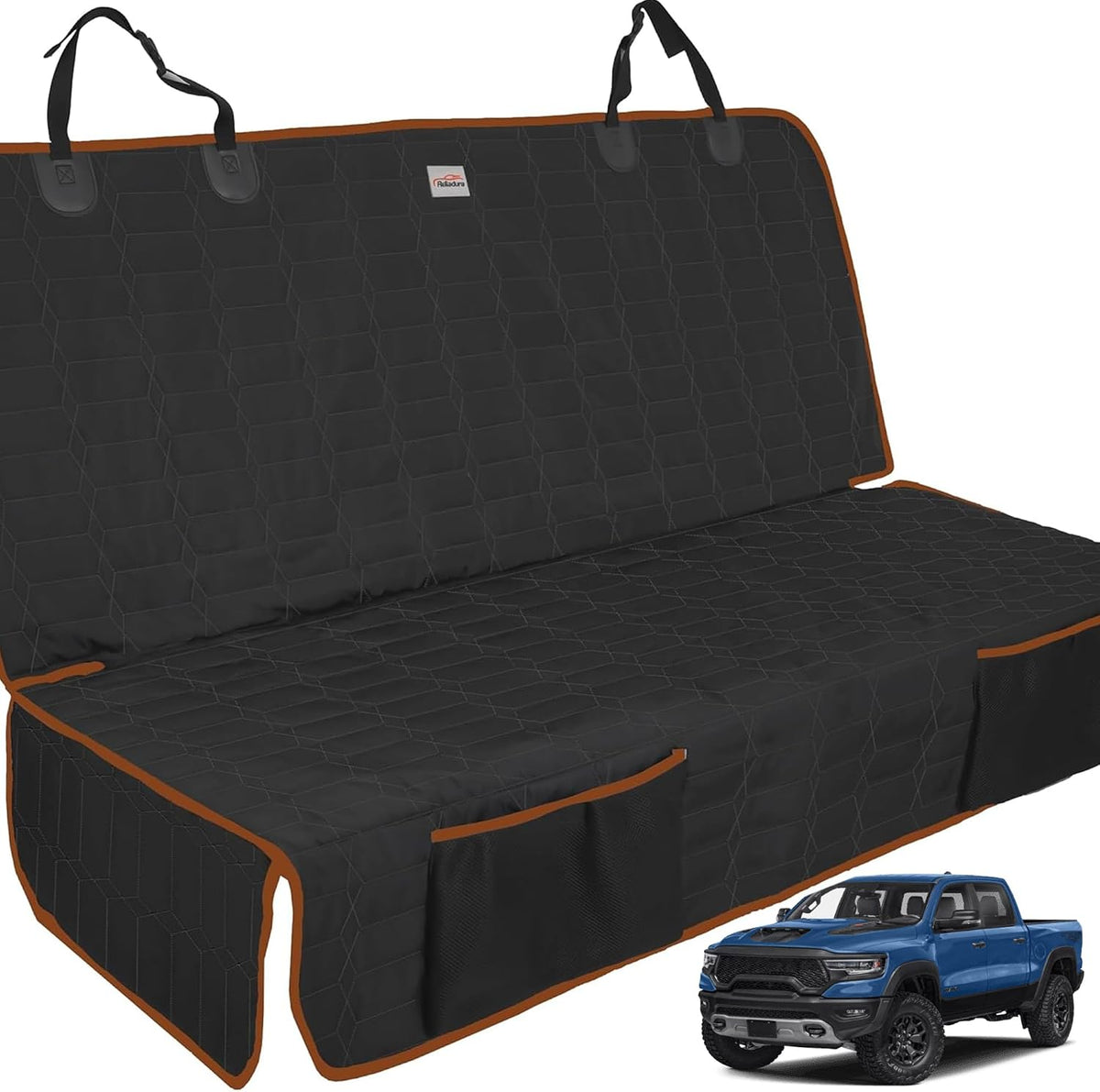 Dog Car Seat Cover for Back Seat - Truck-Brown / Truck Bench-61"W / 1