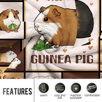 Levens Black Cat Blanket, Cozy Cats Blankets for Cat Lovers 60"x50" Soft Plush Black Cats Gifts - Guinea Pig Blanket Brown / 50"x60" - image 3