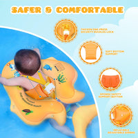 No Flip Over Baby Pool Float with Canopy UPF50+ Sun Protection - image 3