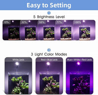 hygger 0.5-5 Gallon Nano Tank Mini Clip-on Aquarium Light with White - 14W - image 4