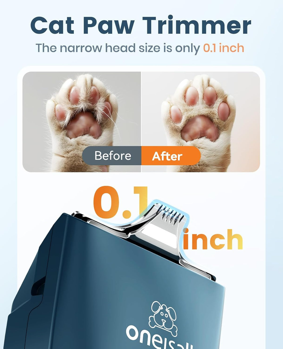 oneisall Pet Clippers for Cat Matted Hair - Green / Standard+Mini - image 2