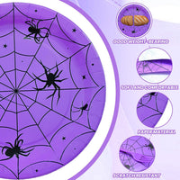 Gistome 96-piece Halloween spider web tableware set with plates, napkins and forks - view 11