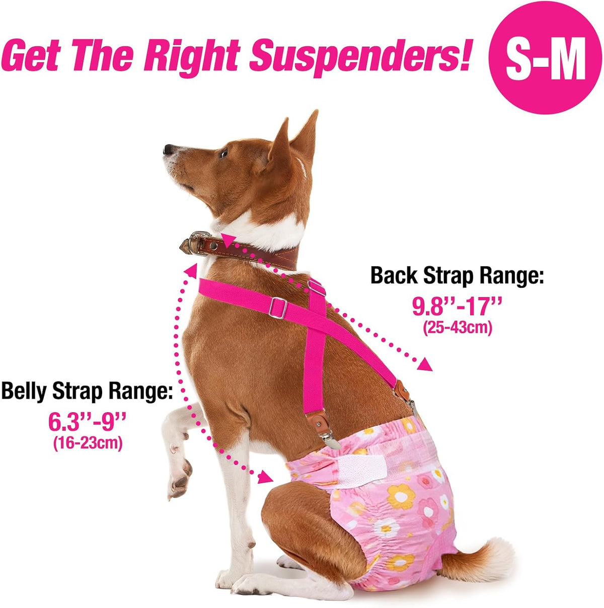 Pet Soft Dog Suspenders 2 Pieces Female Dog Diaper Suspenders - Plaid / Small/Medium - image 3