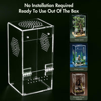 Pre-Assembled Jumping Spider Enclosure, All-Side Ventilation – Essentials for Reptiles And Amphibians - Small Vertical (3"×3"×7") - image 4