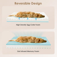 EHEYCIGA Orthopedic Dog Bed Medium Size, Memory Foam Dog Bed - Brown / 41.0"L x 27.0"W x 6.5"Th - image 2