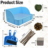 12Pcs Rabbit Litter Box for Cage - 【Blue】 - image 2