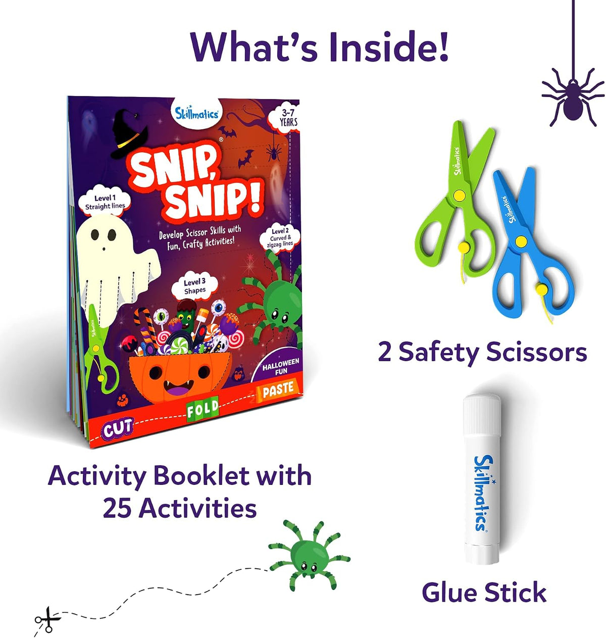 Skillmatics Snip, Scissor Skills, Felt Craft Activity - 1. Halloween Fun - image 2