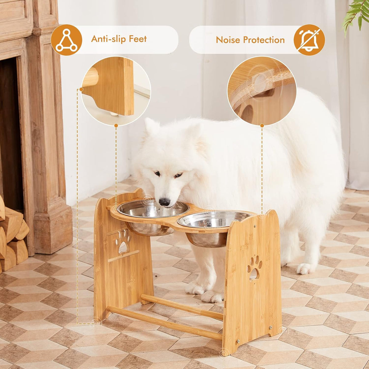 X-ZONE PET Elevated Dog Bowls for Cats and Dogs - XL- Height 7.9" up to 15" - image 4
