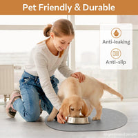 MontVoo Absorbent Dog Food Mat-Dog Mat for Food and Water Bowl - Lightgrey / 16"x24" - image 4