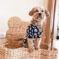 CuteBone Dog Halloween Pajamas Puppy Onesies Small Dogs Soft Pjs Coat - Small / Skulls - image 2