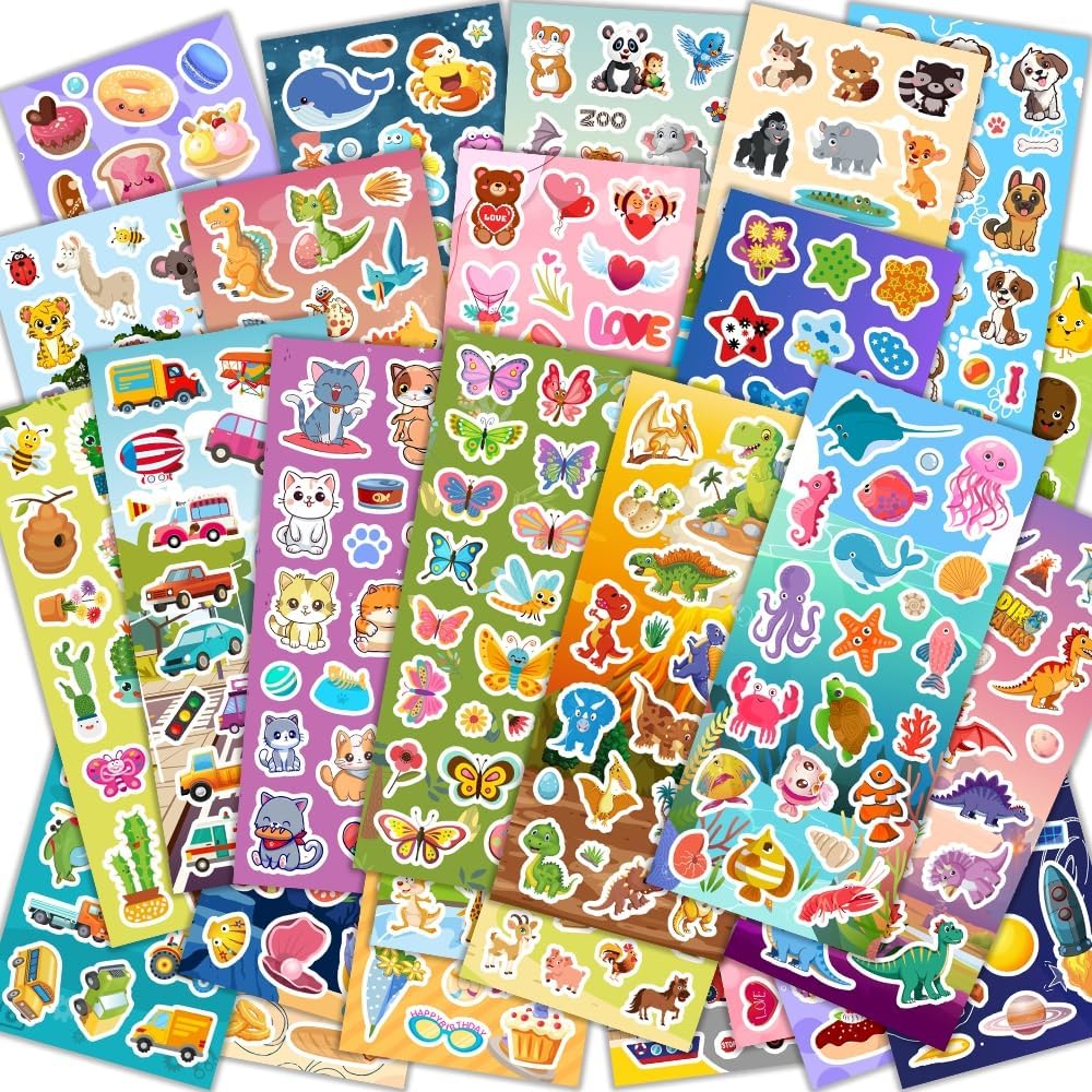 48 Sheets Stickers for Kids - 24 stickers for kids