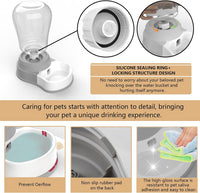 1.6 Gallon Automatic Gravity Dog Water Dispenser, BPA-Free, Grey – Essentials for Dogs - Premiun 1.6 Gal+Non-Slip Mat - image 4