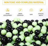 GUESVOT ball pit balls, 100 crush proof plastic balls with reusable storage bag - view 12