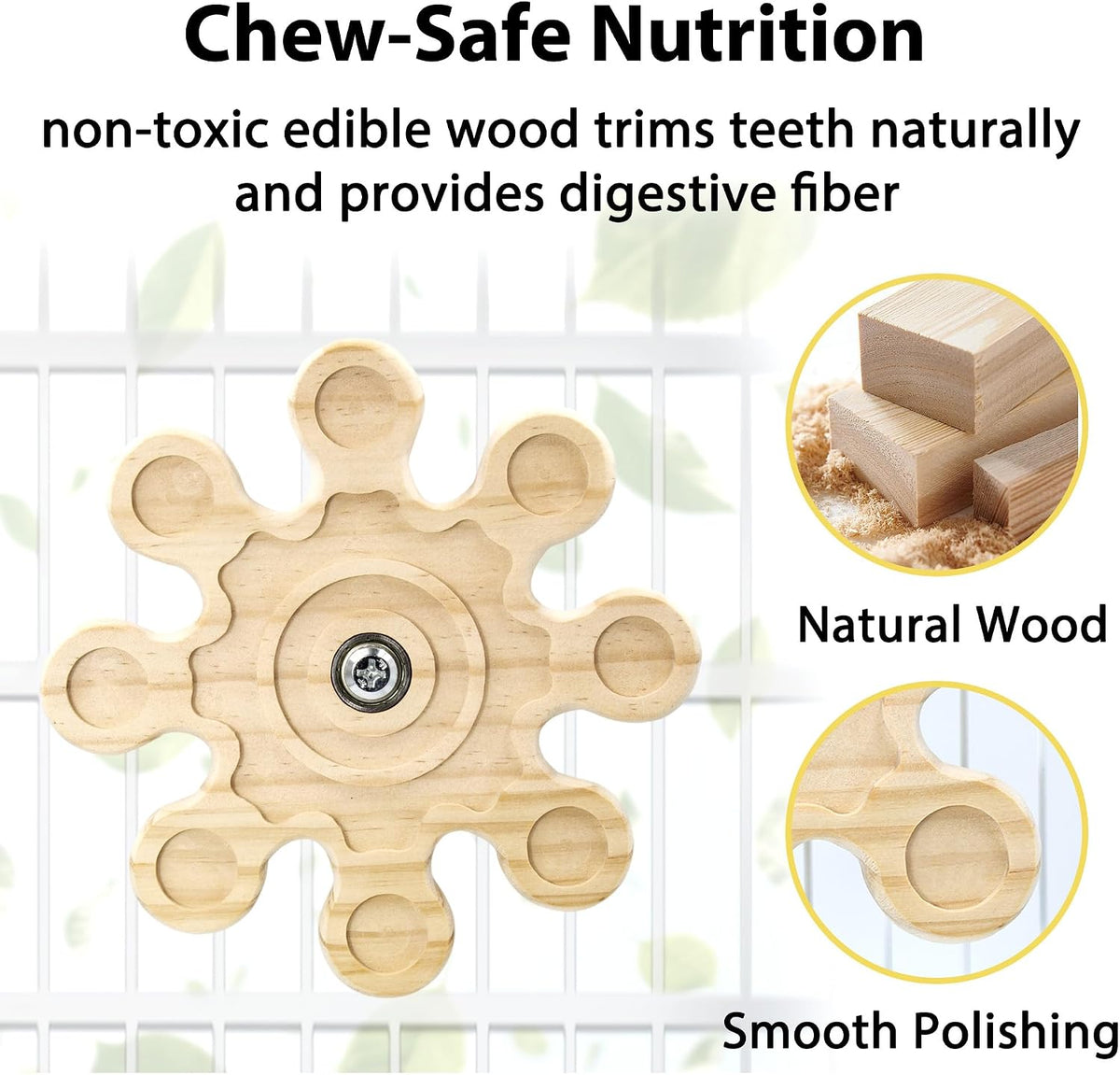 2Pcs Rotating Chinchilla Chew Toys - 2pcs / Small - image 3