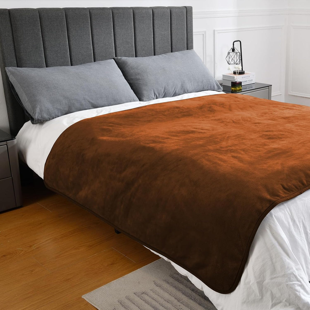 Soft Waterproof Blanket for Bed Couch Sofa - 60x80 inches / Caramel - image 4