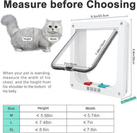 Lessmon Cat Door Flap for Interior Exterior Doors - 9.8x9.3x0.78 inches - image 2