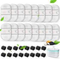 16 Packs Replacement Cat Water Fountain Filters Compatible - 16 Filters+16 Sponges