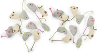 SmartyKat (20 Count) Skitter Critters Value Pack Catnip Cat Toys - Gray/Cream, 20 Count