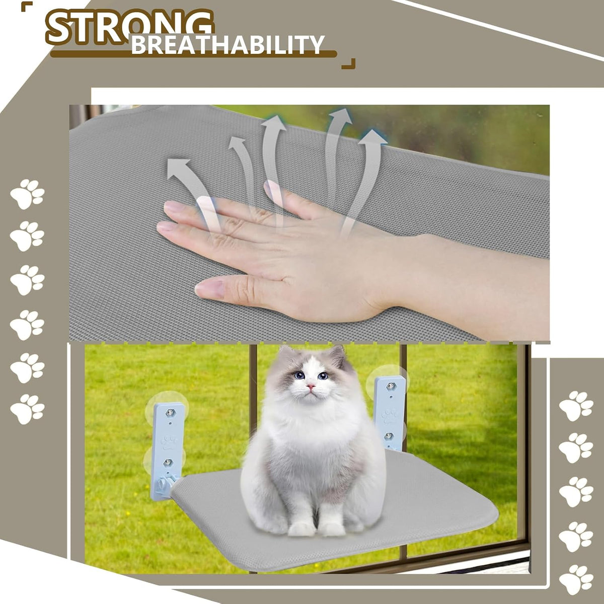 Cat Window Perch Seat Hammock - gray - image 3