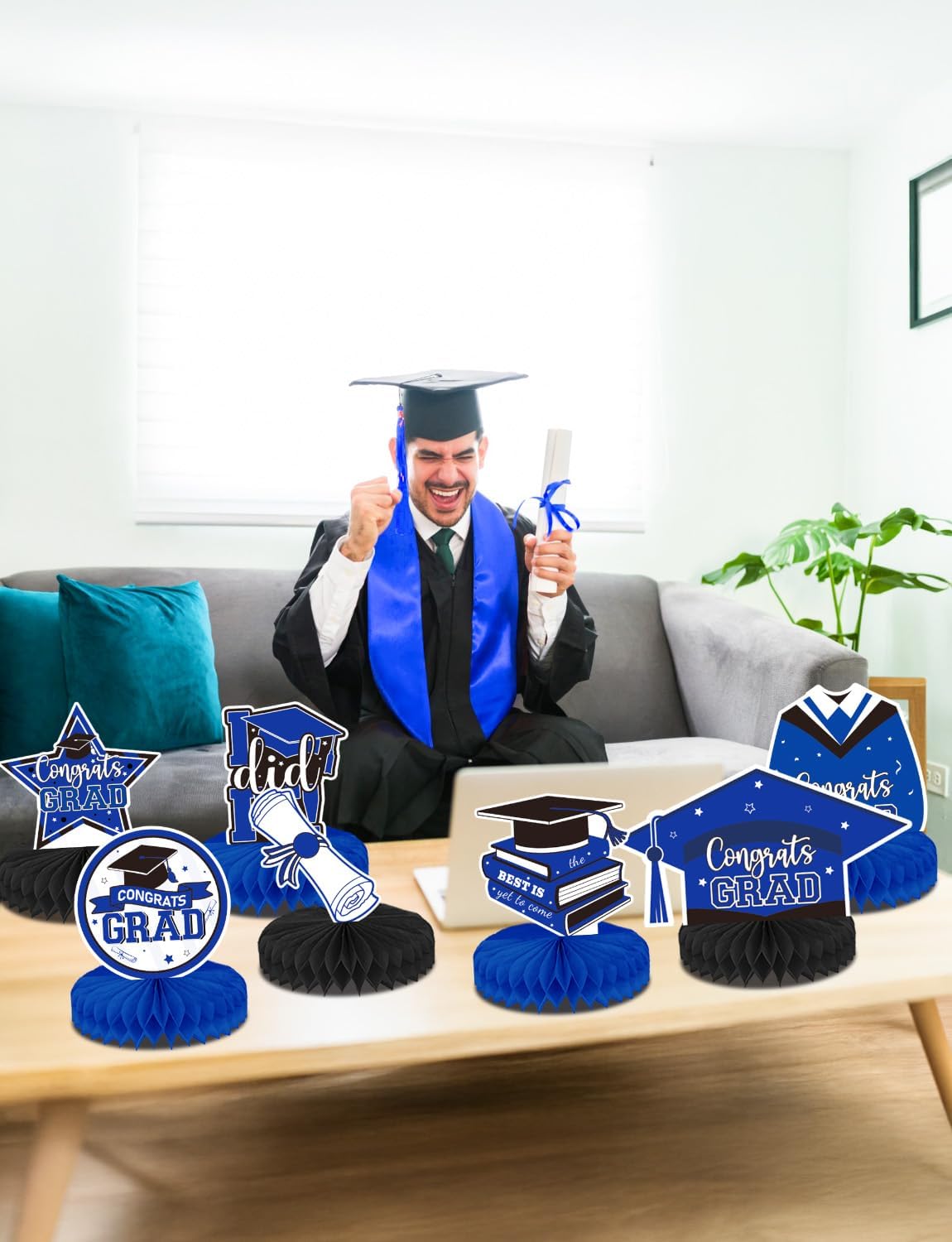 Halloween Table Decorations - Blue Graduation - image 3