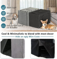 PETSFIT Dog Crate Cover, Double Doors, Mesh Window - 30.5"L x 19.5"W x 21.5"H - image 4