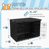 Deblue 36 inch Dog Crate Cover Fit for 36 inch Wire - – Essentials for Dogs - 48.0"L x 30.0"W x 33.0"H / Black - image 2