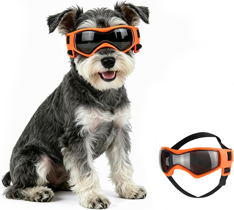 Dog Sunglasses for Extra Small Breed UV Protection Windproof XS Dog - Medium / Orange