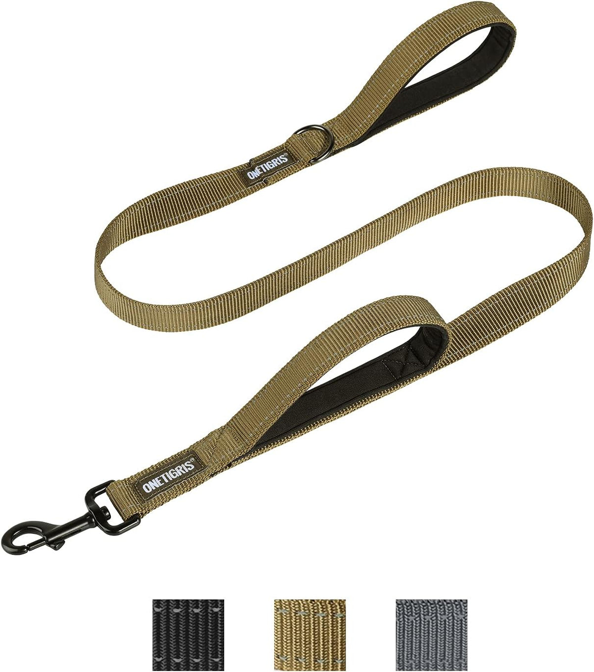 OneTigris No-Pull Dog Leash with Handle for Medium Large Dogs – Essentials for Dogs - Brown / 4FT