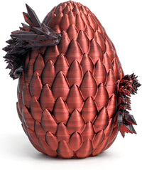 3D Printed Dragon Egg, Large 12" for Kids, Dragon Lovers - Black and Pink