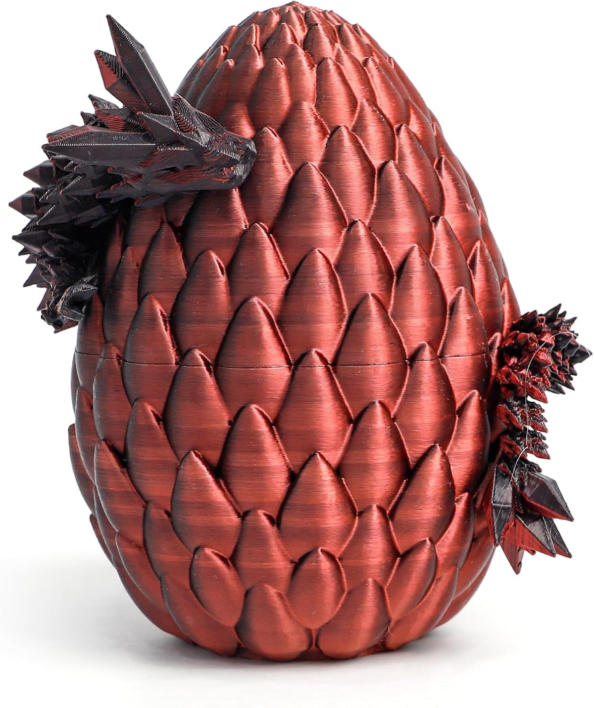 3D Printed Dragon Egg, Large 12" for Kids, Dragon Lovers - Black and Pink