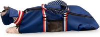 Cinf Cat Restraint Grooming Bag - M Size–Fits most adult cats (8–12 lbs) / Blue Flag
