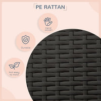 PawHut Wicker Dog House Outdoor with Canopy, Rattan Dog Bed with Water-Resistant Cushion, Raised Dog Bed for Small, Medium Dogs up to 66 lbs, 19.75" in Length, Brown Wicker, White Cushion