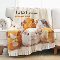 Levens Black Cat Blanket, Cozy Cats Blankets for Cat Lovers 60"x50" Soft Plush Black Cats Gifts - Guinea Pig Blanket Yellow / 50"x60"