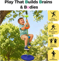DECORLIFE Tree Swing for Kids - Multicolored-blue - image 3