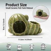 Pink Aquarium Decor Ceramic Cute Strawberry Betta Fish Tank Cave – Essentials for Fish - Cactus-green / Cactus - image 2