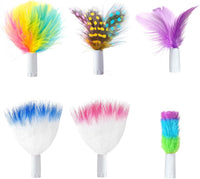 ORSDA Cat Laser Toy, 2-in-1 Interactive Automatic Motion Activated Moving 8 Holes Whack A Mole - Various Refills Feathers (6 Count)